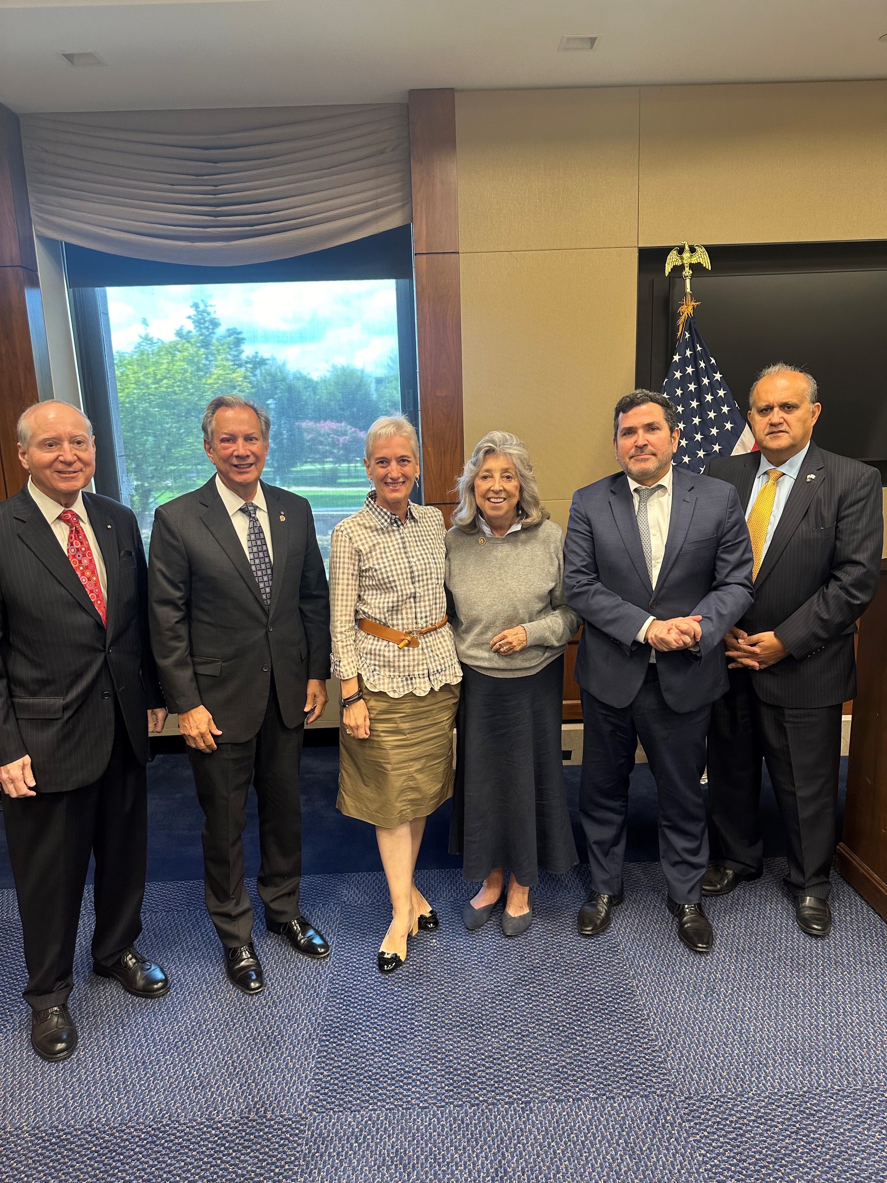 Rep. Titus with Ambassador Savva, Ambassador Nassika, and American Hellenic Institute representatives